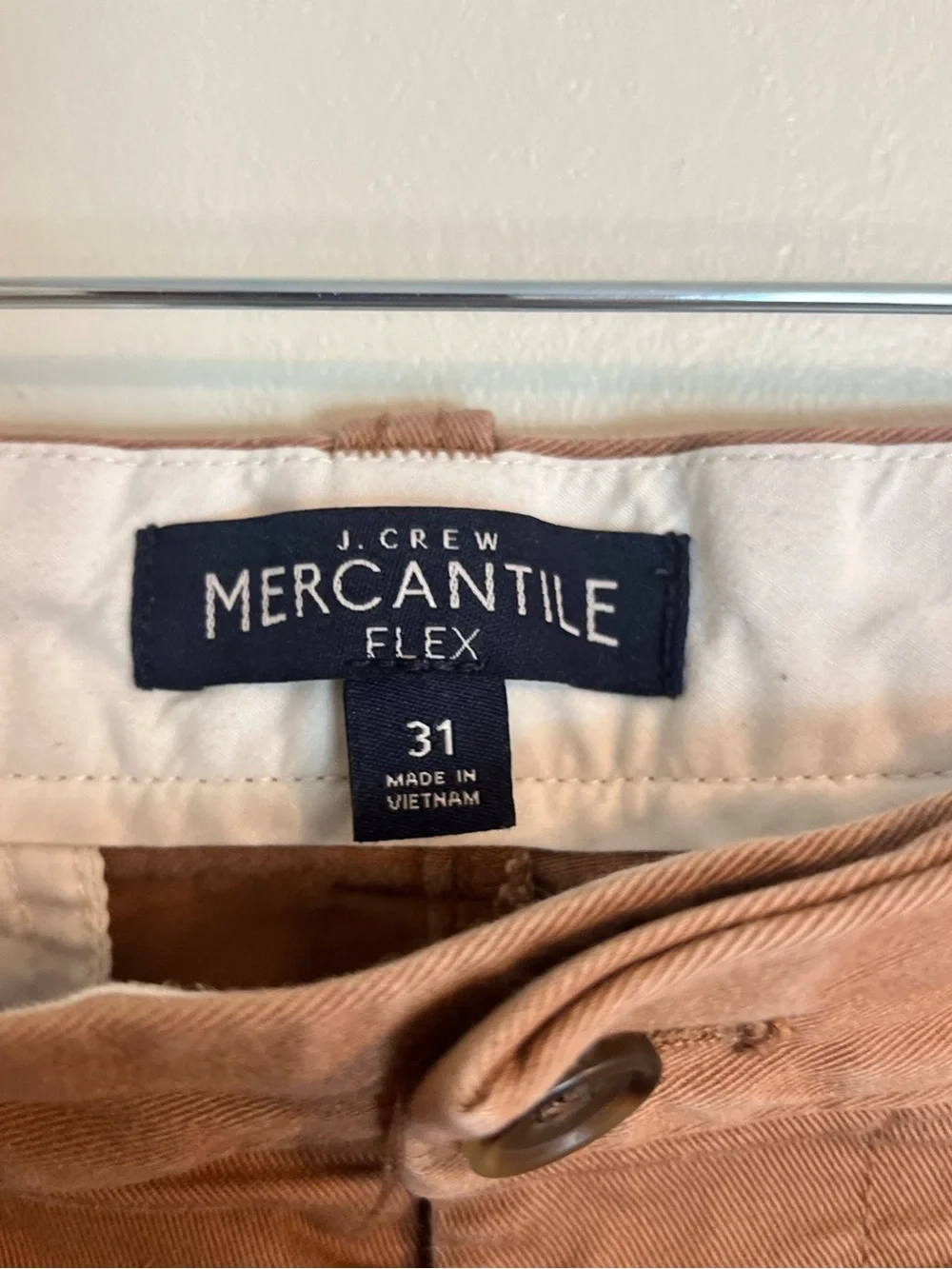 J. Crew Men's Rust Brown Flat Front Chino Shorts